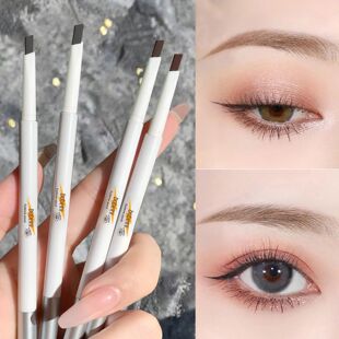 New double eyebrow pencil natural waterproof sweat-proof durable non-decolorization ultra-fine head very fine novice beginners students