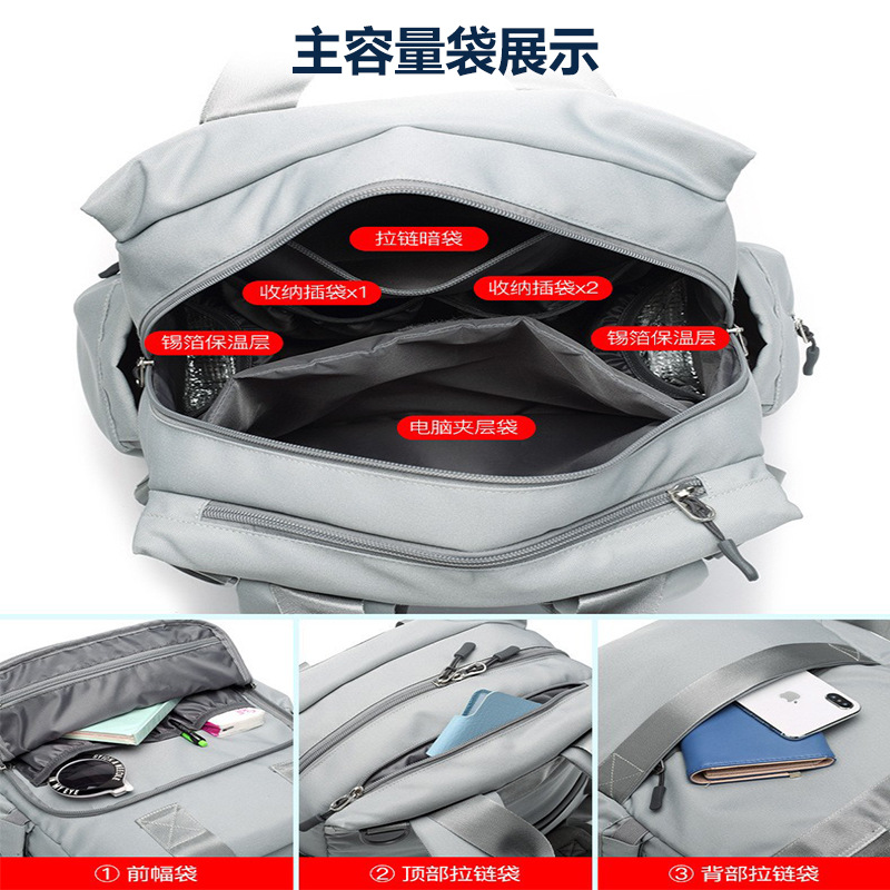 Diaper Bag Lightweight Multifunctional Large Capacity Travel Backpack For Men And Women Waterproof Baby Gear Bag - Thumbnail 4