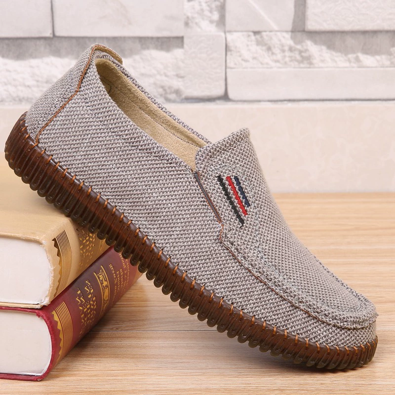 Новые мужские туфли, старые пекинские тканевые туфли, мужские одинарные туфли, подошва из сухожилий, мягкая подошва, нескользящие мужские повседневные туфли, туфли для папы