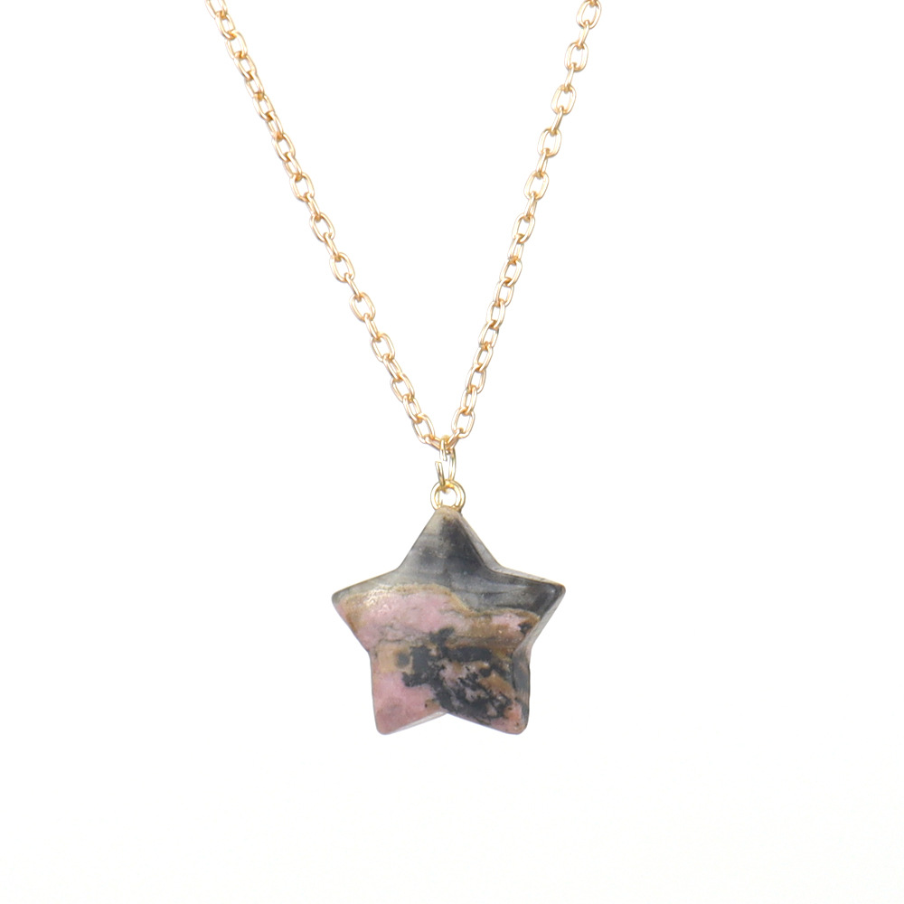 Simple Style Star natural stone Handmade Pendant Necklace 1 Piece