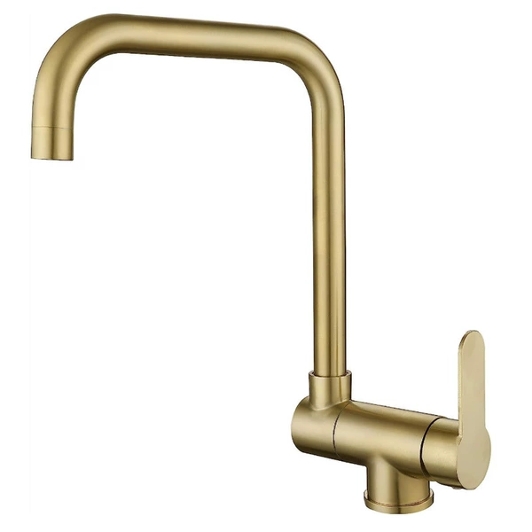 Brushed gold [generally] with 60mm water inlet pipe