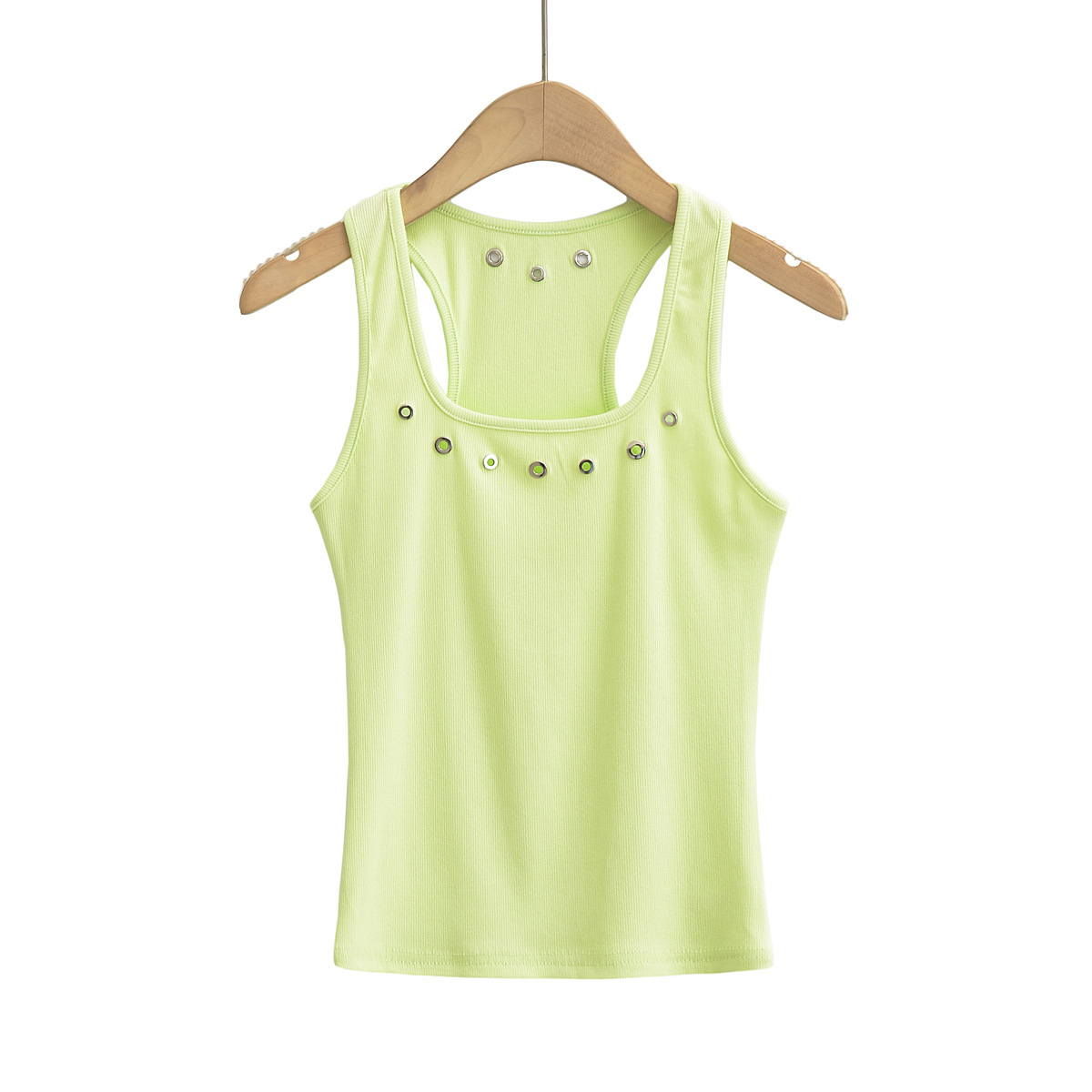 Women's Racerback Tank Tops Tank Tops Rivet Streetwear Solid Color display picture 21