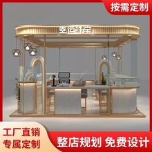 商场多经点位定制烤漆柜珠宝首饰银饰中庭饰品中岛玻璃柜整店设计