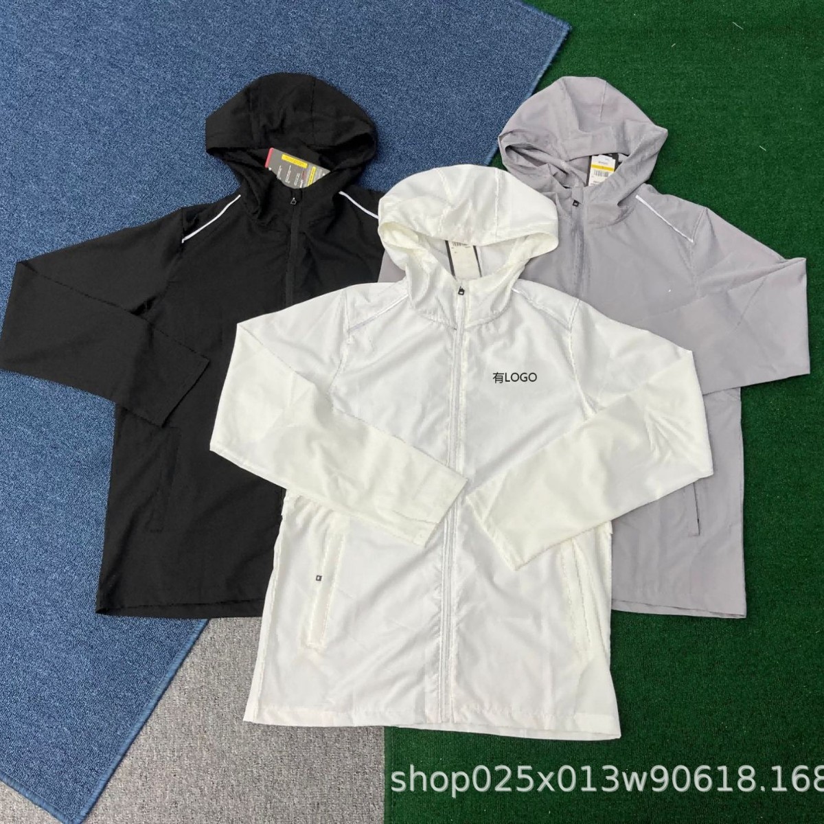 Summer Thin Windproof Jacket for Fitness Training, Sports Running, Solid Color, Simple Casual Style, Sun Protection Clothing, Quick-Drying and Breathable