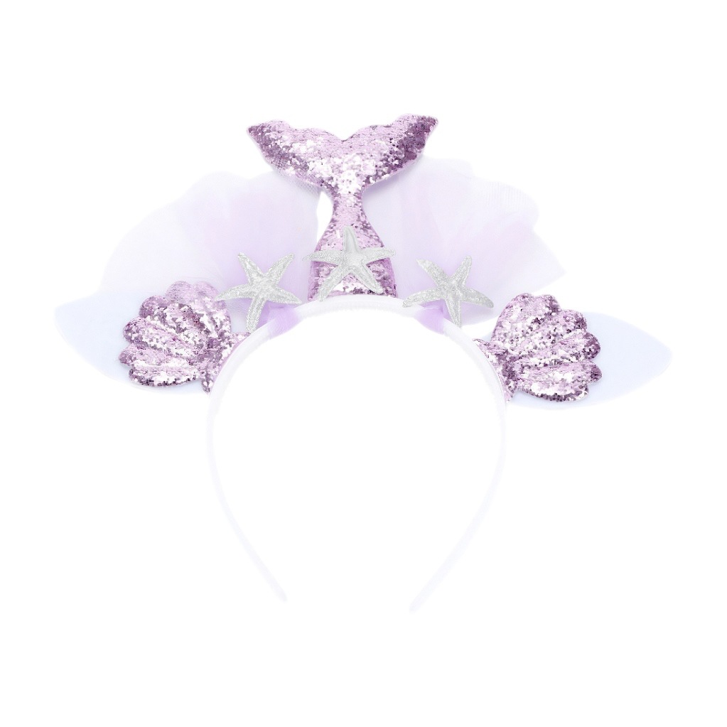 Comercio exterior niña sirena princesa vestido guantes Aisha princesa corona cetro Halloween sirena princesa corona