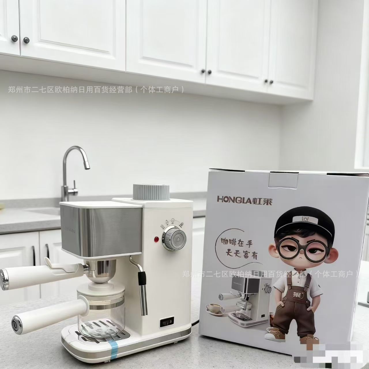 Honglai Pressure Coffee Machine Dl2511 Household Small Fully Semi-Automatic Drip Coffee Machine