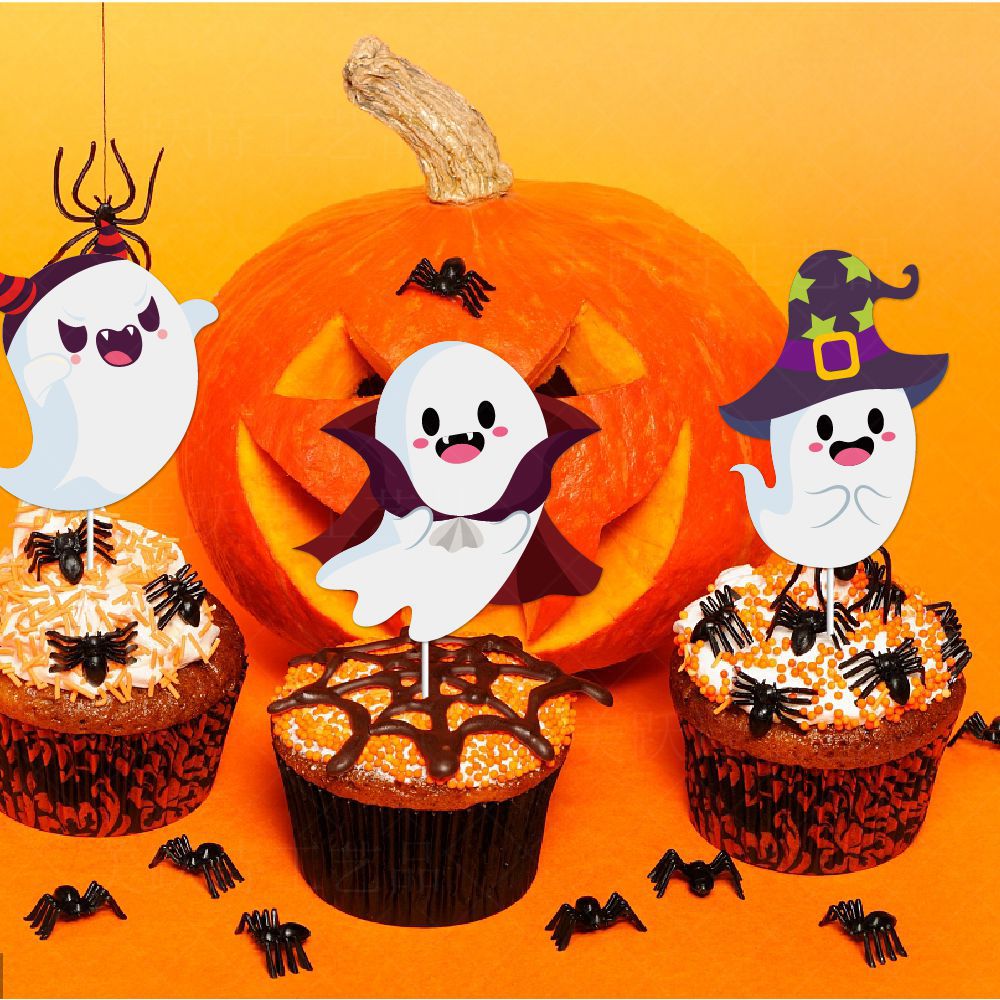 Inserción de tarjeta pequeña de Halloween decoración de fiesta de Halloween