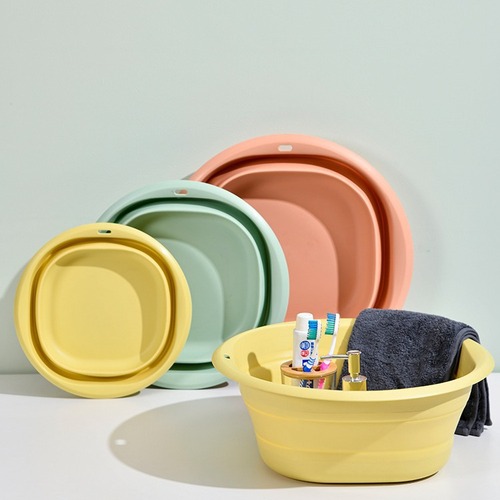 Telescopic foldable wash basin portable compression basin wash basin silicone travel ultra-light home basin