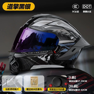 3C/Dot Motorcycle Helmet Men's Open-Face Helmet All-Season Motorcycle Half Helmet Electric Vehicle Women's Cycling Safety Helmet (Motosiklet kaskı (dəbilqə)) - color-mirror-model-911-face-revealing-helmet-daoqing-black-silver-3cdot-dual-certification-l-size57-59