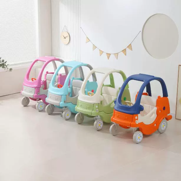 Детская машинка для дома, пластиковая машинка-йо-йо принцессы, четырехколесная игрушка, сенсорная машинка, поворотная, уличное оборудование для малышей