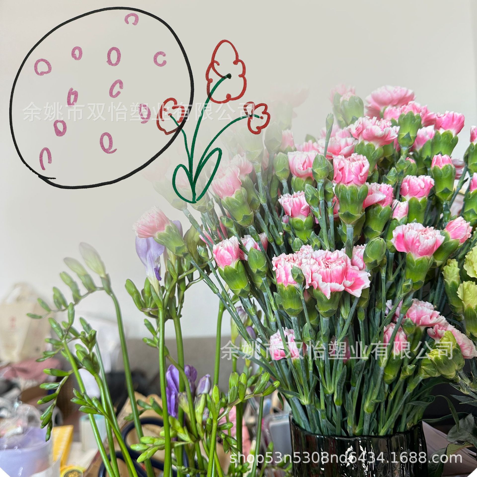 Cross -border new product Spiral Ikebana STEM Holde spiral flower…