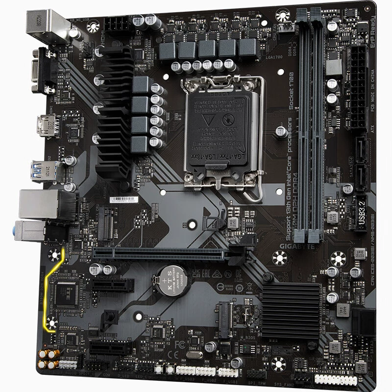Подходит для Intel Gigabyte B760M D2H DDR4 материнская плата LGA1700, поддерживает процессоры 12/13 поколения