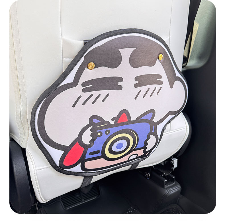 Crayon New Style Cartoon Cute Car Seat Back Anti-Kick Pad Simple and Comfortable Storage Bag Anti-Kick Pad Anti-Dirty Pad