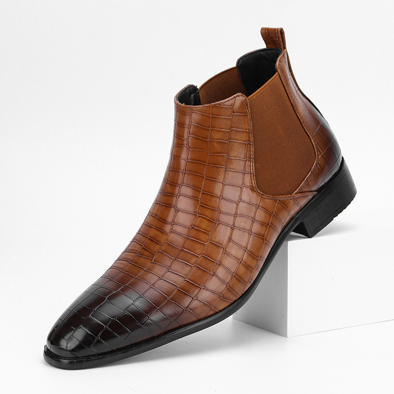 Stivali da uomo Scarpe da uomo con testa quadrata piccola tutti gli stivaletti da uomo alla moda_voghion.com