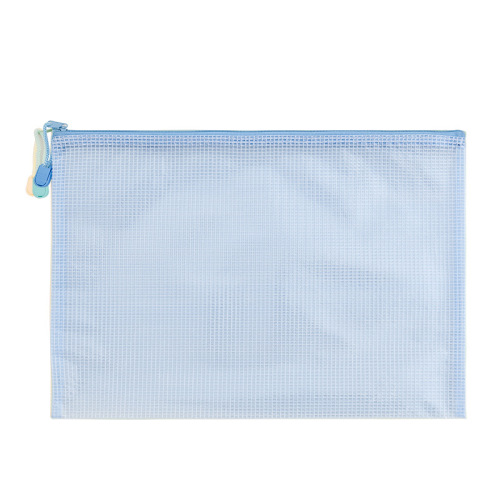 A4 file bag macaron mesh bag waterproof storage bag plastic test paper bag zipper information bag classification bag