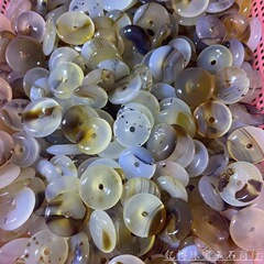 卸売り海洋花玉髄平安ボタン玉高氷海洋瑪瑙平安ボタンペンダント水草花瑪瑙ペンダント
