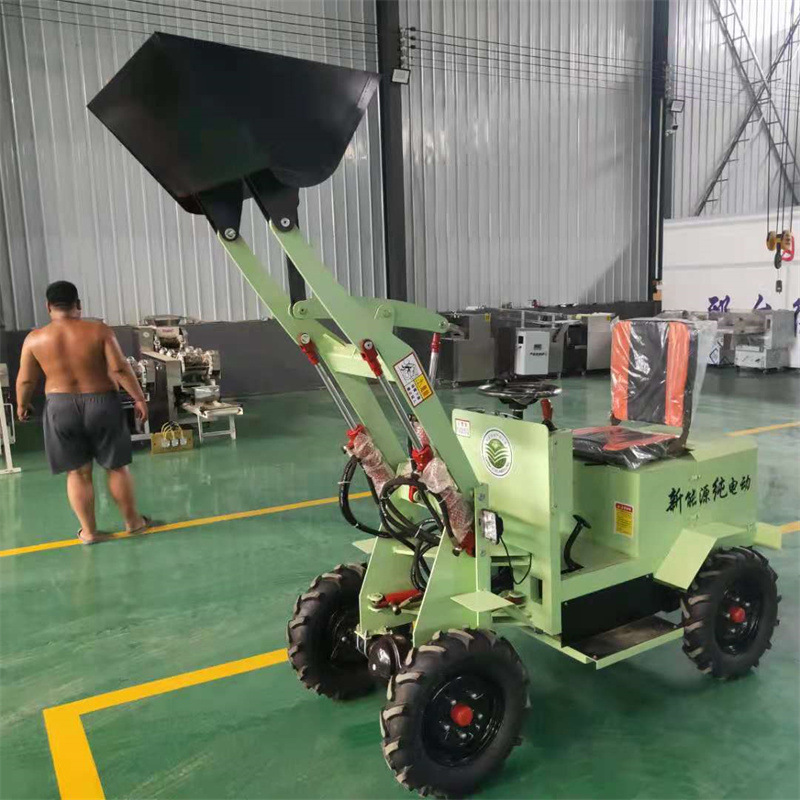 牧场养殖电动装载机 小型农用轮式电动小铲车 工程建筑柴油推土机