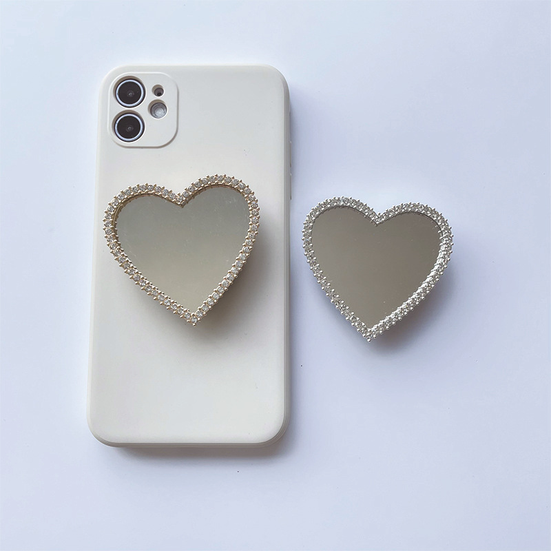 20g Weight Mobile Phone Universal Applicable Brands Airbag Bracket Classification Acrylic, Mirror Material Round, Oval, Heart Shape Pattern Classic Style Style Round Oval Heart Shape Acrylic Mirror Classic Style Mobile Phone Universal Airbag Bracket 6