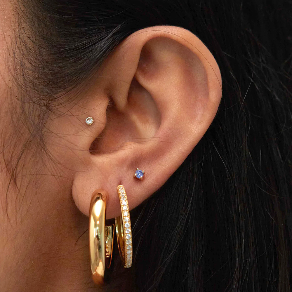 5g Weight Zircon Inlay Material Ear Studs Classification 1 Pair Quantity Daily Occasion 925 Sterling Silver Material Geometric Pattern Women'S Gender Inlay Design Simple Style Style 1 Pair 925 Sterling Silver Zircon Geometric Ear Studs 1