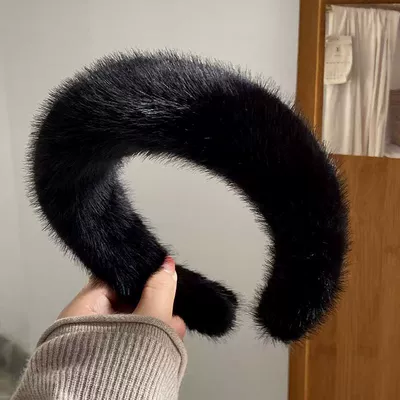 Large Intestine Hair Band Retro — Saç üçün rezinlər - plain-black
