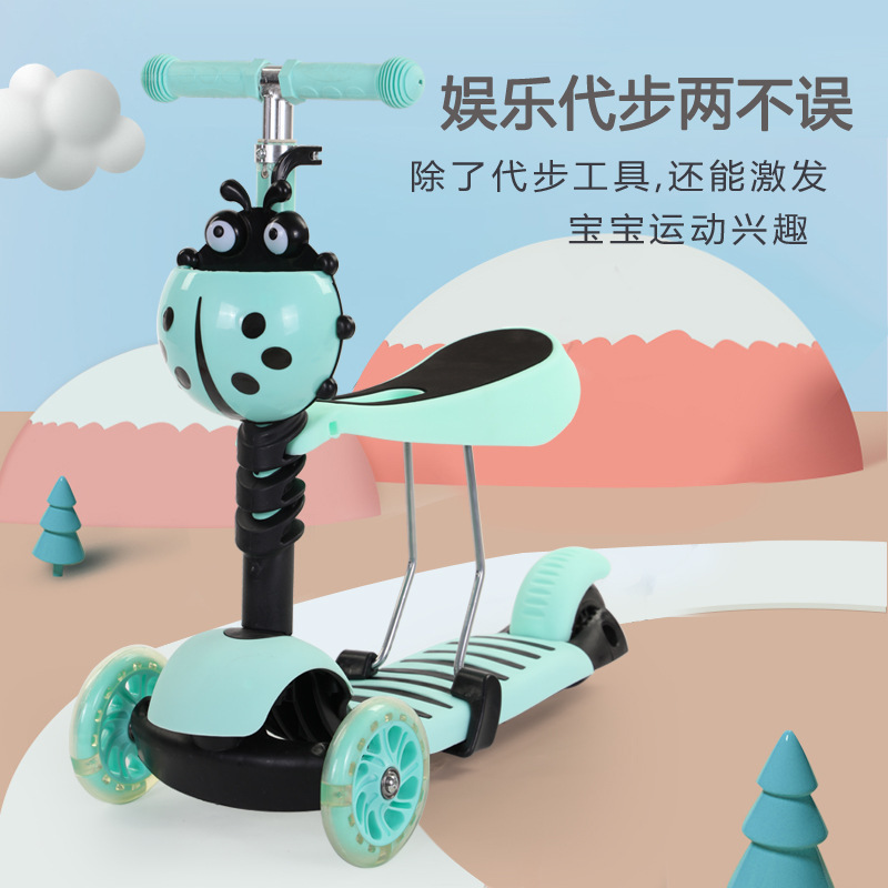 Scooter transfronterizo para niños 3 - en - 1 Scooter para niños 3 - en - 1 Scooter para bebés ligero y seguro