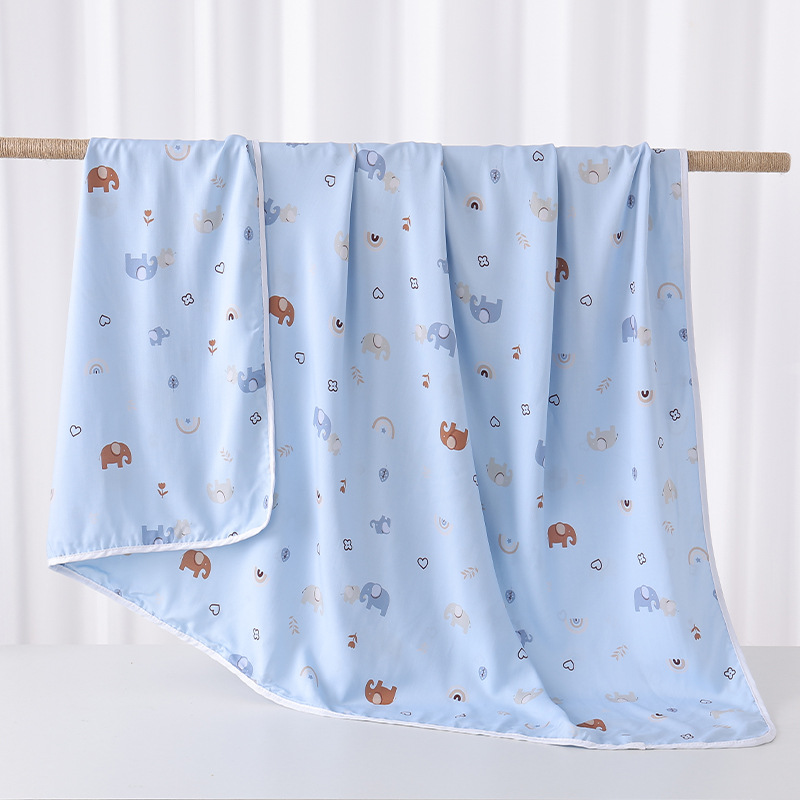 상서로운 아기 코끼리 / 70*90cm (면이 없는 면 실크 담요)