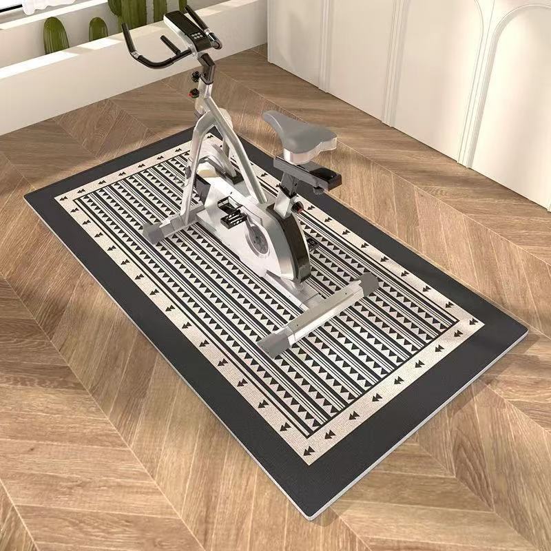 Dynamic Cycling Mat, Treadmill, Shock-Absorbing and Noise-Reducing Mat, Elliptical Machine, Indoor Fitness Exercise, Soundproof Carpet