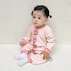 Warm children's overall for new born, cute demi-season clothing flower-shaped girl's, flowered