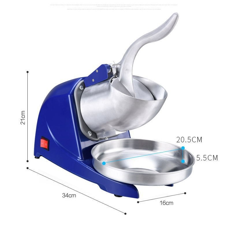 Trituradora de hielo al por mayor, máquina de hielo a presión de copo de nieve de alta potencia, máquina de batido doméstica eléctrica, tienda de té con leche comercial, hielo raspado, cuchillo simple y doble