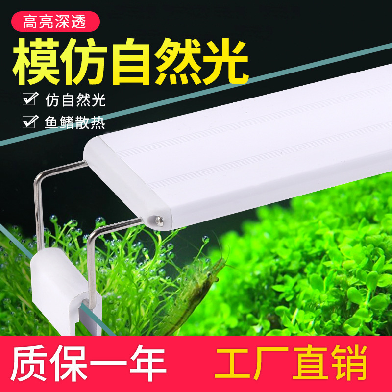 Fish Tank Light Led Lighting Natural Light Small and Medium-Sized Aquarium Light Dimmable Aquatic Plant Light Waterproof