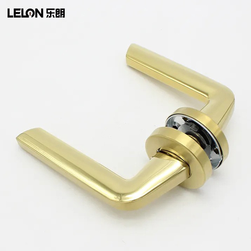 Personalizado 304 acero inoxidable oro puerta de mano imitación de fundición de cerradura de separación mango de puerta de baño dormitorio general