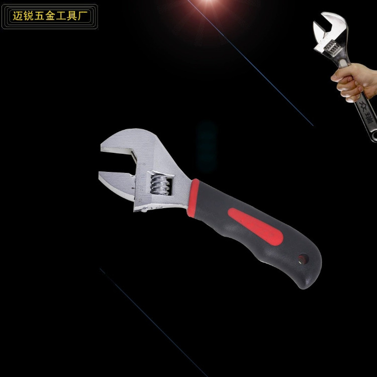 Llave ajustable de mango corto de 6 pulgadas con mango de goma, llave multifuncional que se puede utilizar como juego de mangos, tablero flexible, herramientas de hardware, boca viva