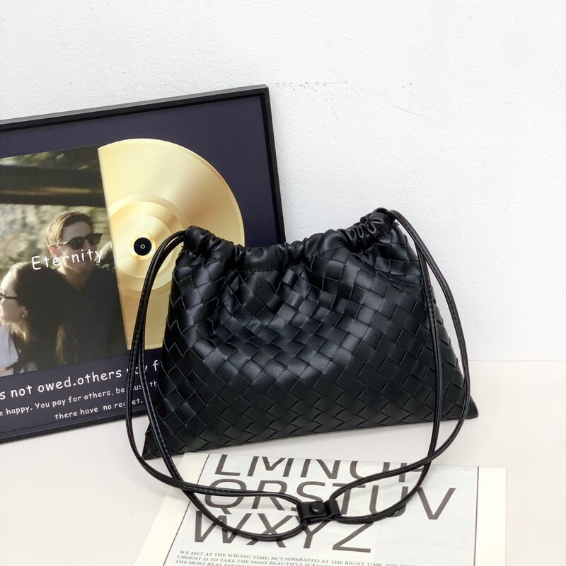 Foreign Trade Woven Garbage Bag Clutch Bag Drawstring Lucky Bag Versatile Large Capacity Single Shoulder Crossbody Bag for Women Foreign Trade Woven Garbage Bag Clutch Bag Drawstring Lucky Bag Versatile Large Capacity Single Shoulder Crossbody Bag for Women