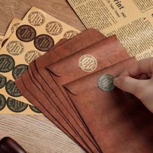 加厚麻布信封信纸套装浪漫复古情书牛皮手写高级古风生日毕业贺卡