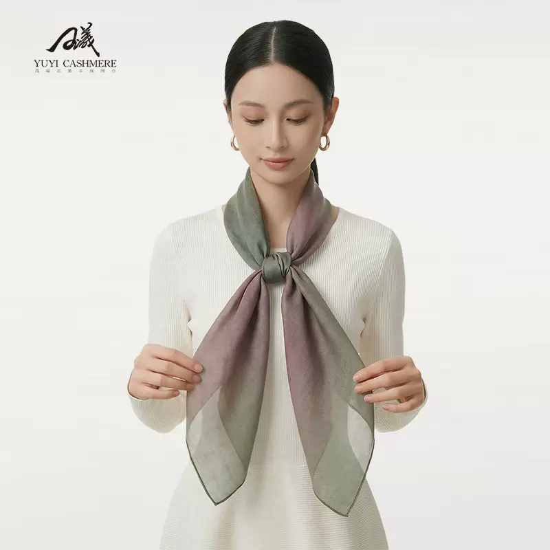 春夏季羊绒小方巾围巾女时尚百搭领巾气质职业装饰潮羊绒披肩批发