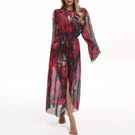 2025俄罗斯泳衣亚马逊Купальник防晒网纱休闲罩衫沙滩裙