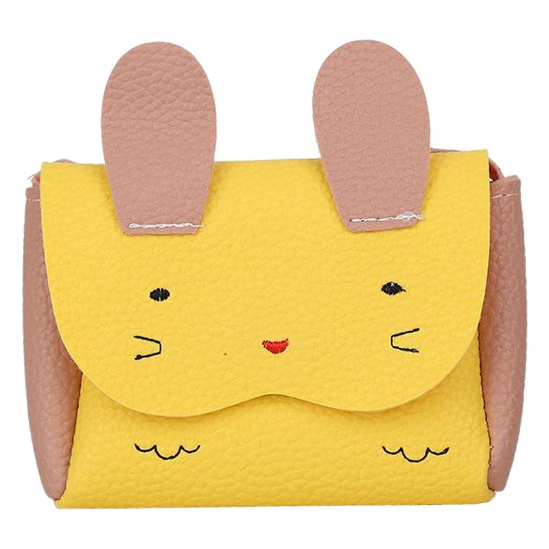 Children's Bag 2024 New Korean Version Contrast Color Embroidered Bunny Crossbody Bag Cute Mini Coin Purse Dropshipping