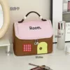 Brown cosmetic bag