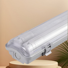 LED三防灯外壳T8防水防尘防爆单双管支架灯停车场1.2米灯管支架灯