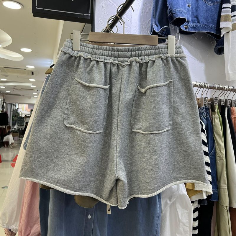 Damen Freizeithose Aus Baumwolle Mit Weitem Bein Und Kordelzug_voghion.com