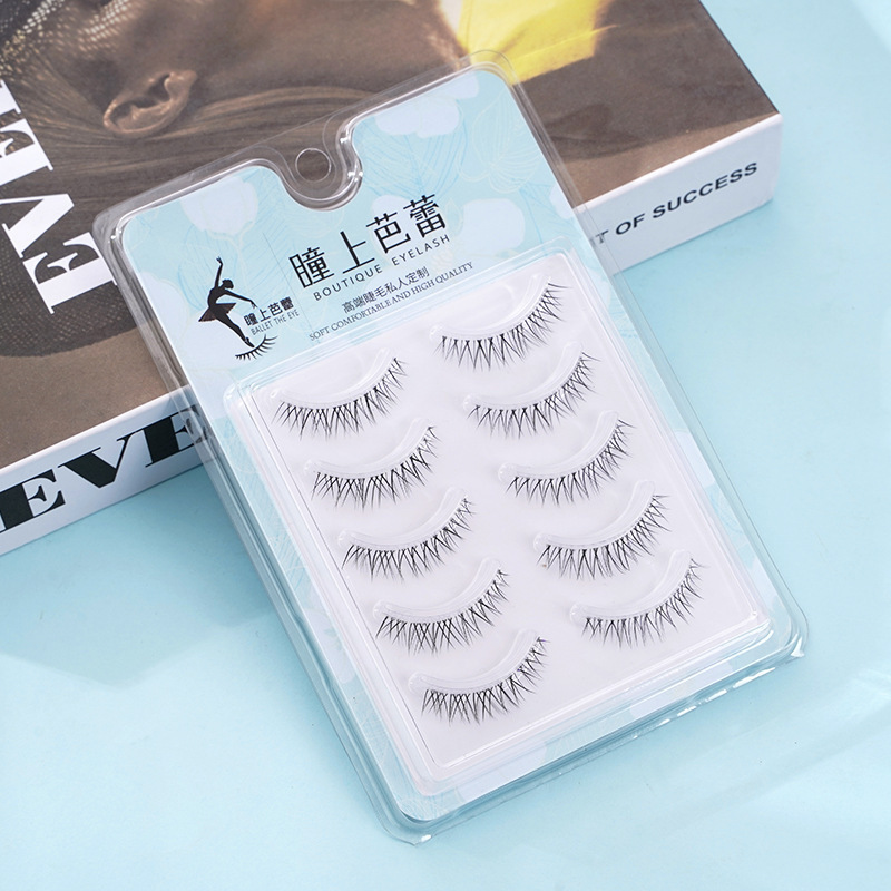 Red de celebridades Little Devil Pestañas postizas Pestañas transparentes superfinas Pestañas de ojos grandes de hadas delgadas naturales tridimensionales al por mayor