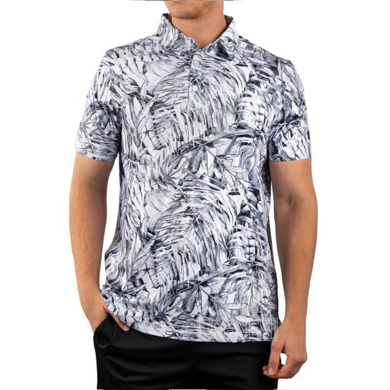 Men's Golf Polo Shirt Sports Tennis Clothing Short-Sleeved Shirt Amazon Foreign Trade Cross-Border Manufacturer Quick-Drying