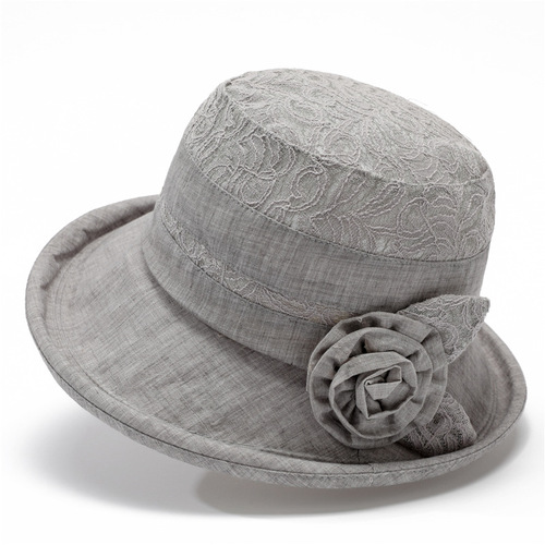 For middle-aged and elderly people, spring and autumn women's hats, sun hats for seniors, bucket hats for grandmothers, cloth hats, summer large-brimmed fisherman hats