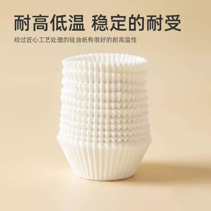 100 Stück reines Backpapier Muffin Papierförmchen groß Schneeflocke Meiniang Kuchen Cup Einweg-Muffin Papiertörtchen
