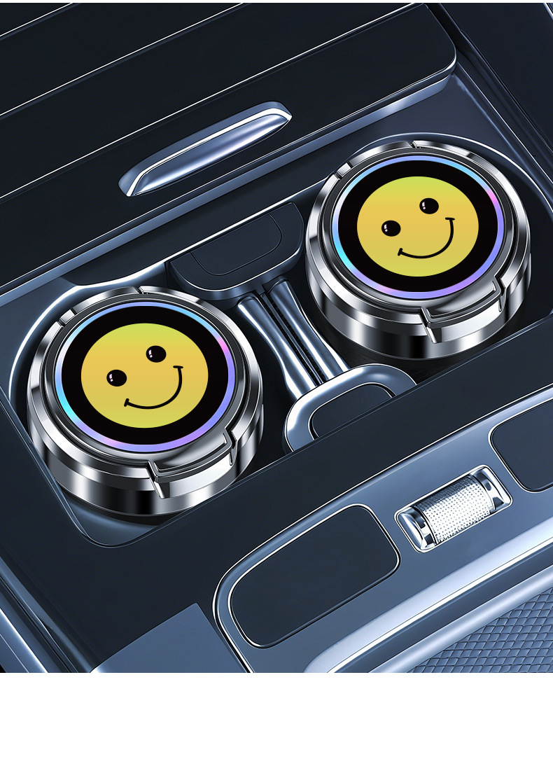 Car Ashtray with a High-End Feel, Ceramic Liner, Non-Spilling Ashtray, Anti-Ash Flying Ashtray, Small Size
