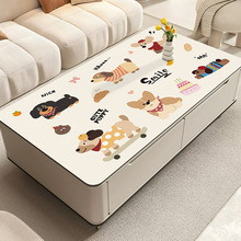 卡通茶几双面桌垫客厅2025新款轻奢高级感桌布隔热防水防油免洗垫