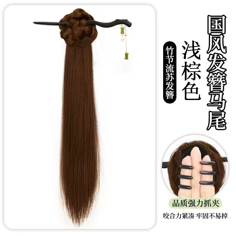 Nuevo estilo chino falso clip de cabello de cola de caballo bola en un clip de agarre antiguo adornamiento de cabello chino cheongsam francés clip de cabello