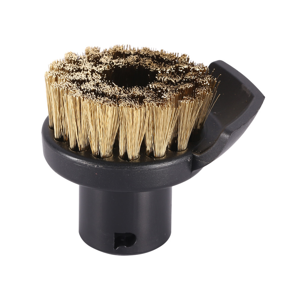 Adecuado para accesorios de vapor Karcher Kach, trapo, trapo, accesorios de vapor Karcher, cepillo redondo pequeño, cepillo de cobre
