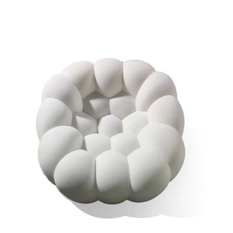 Sofá de compresión al vacío suave Sofá de calabaza de apartamento pequeño francés Sofá perezoso de tela simple y moderno para una sola persona