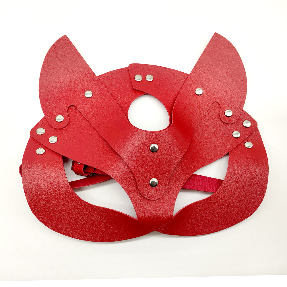 Moda de cuero negro discoteca máscara de baile de máscara de Halloween exagerada máscara de fiesta máscara de ojos Europa y América